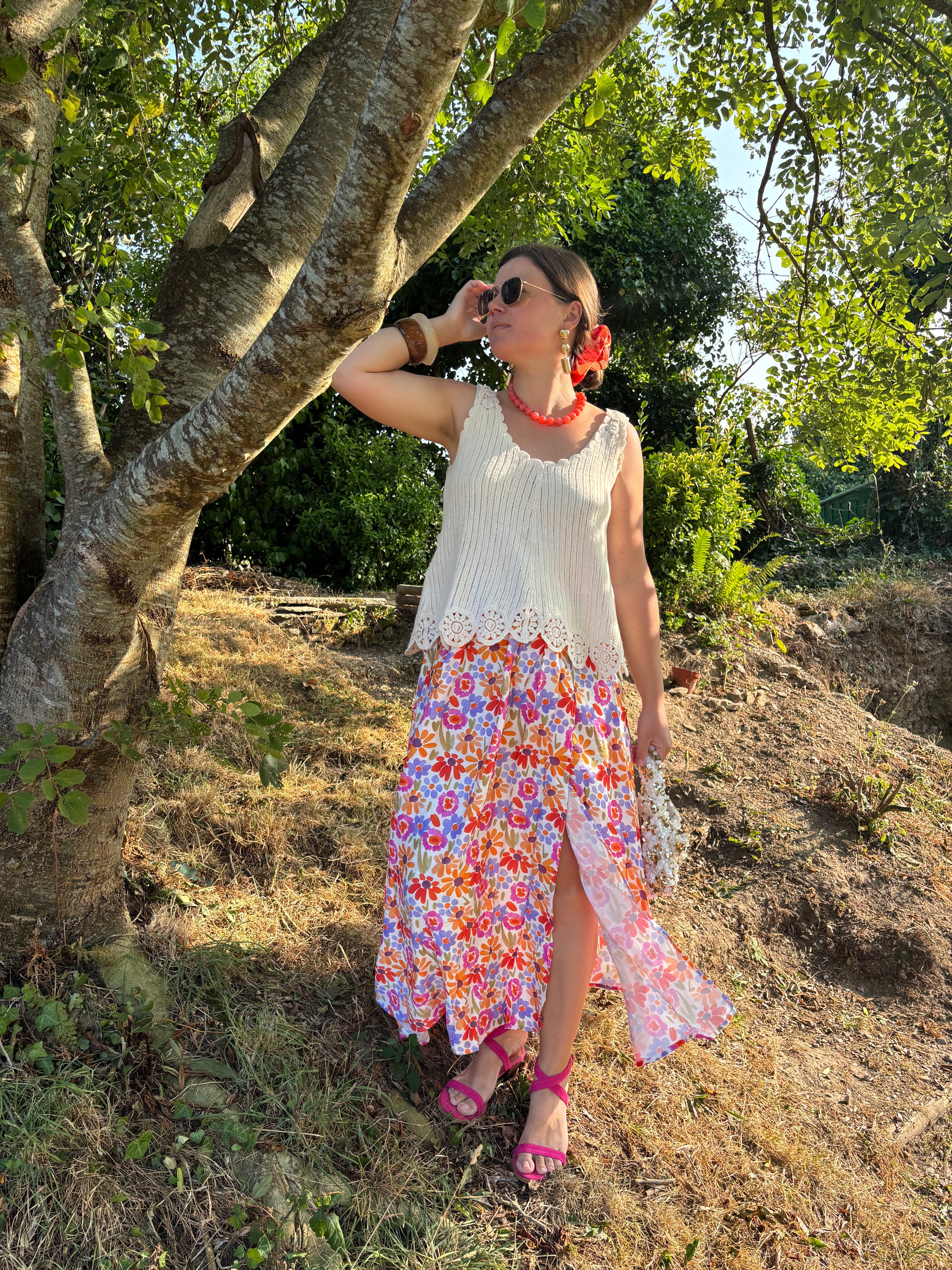 Jupe Léonie fleurie